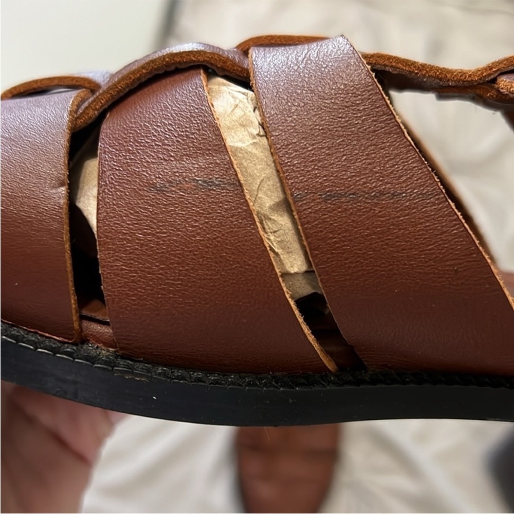 M.Moustache Ines Sandals in Brown Leather - Picture 6 of 10